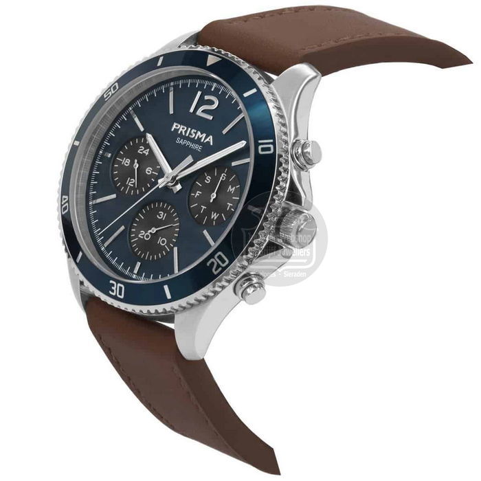 Prisma horloge P1322 Multi-Functie Chronograaf blauw - Afbeelding 3