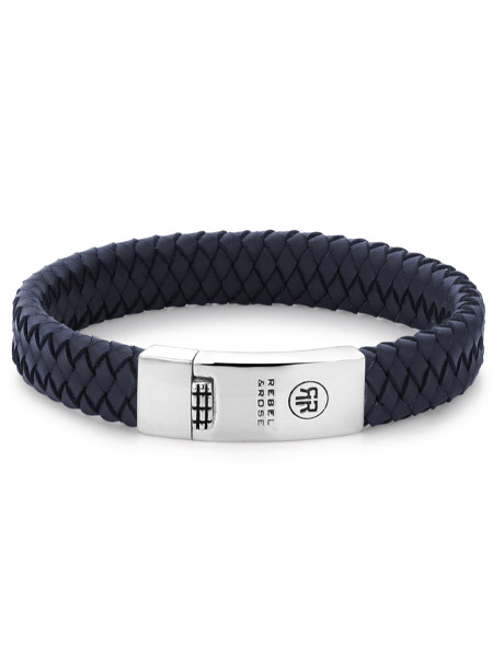 Rebel and Rose Braided Flat Blue RR-L0016-N-L Armband