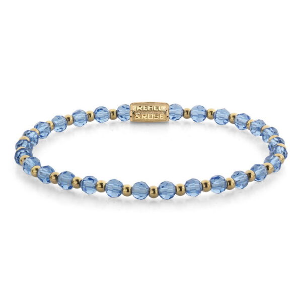Rebel and Rose Mix Winter Blues Glam Rocks RR-40169-G-S Armband 16,5cm