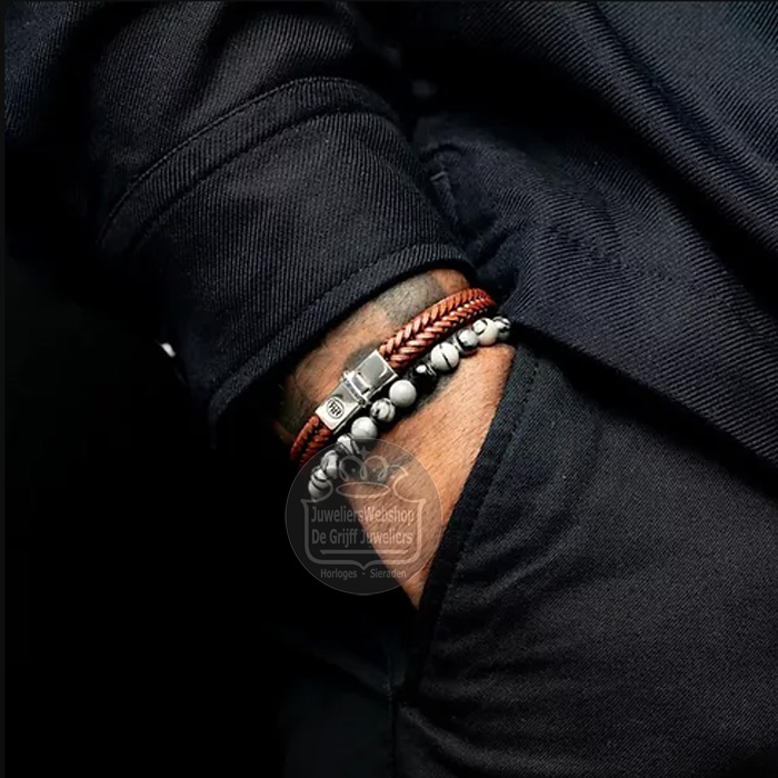 Rebel and Rose Small Braided Apollo Cognac RR-L0173-S-L Armband 19cm - Afbeelding 3