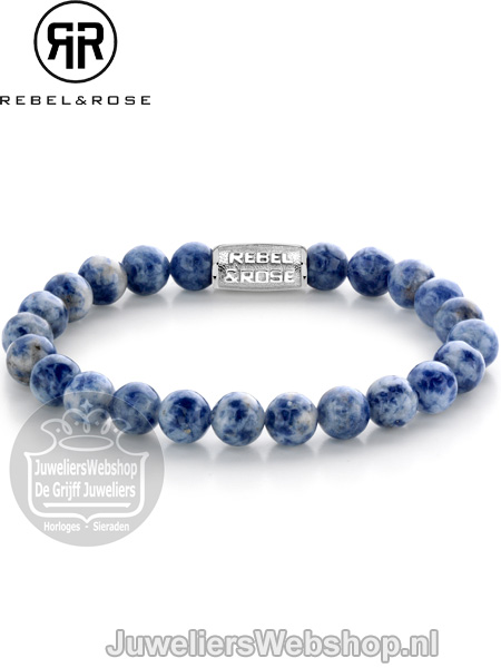 Rebel and Rose Dutch Delfts Blue RR-80079-S-L Armband 8mm 19cm - Afbeelding 3