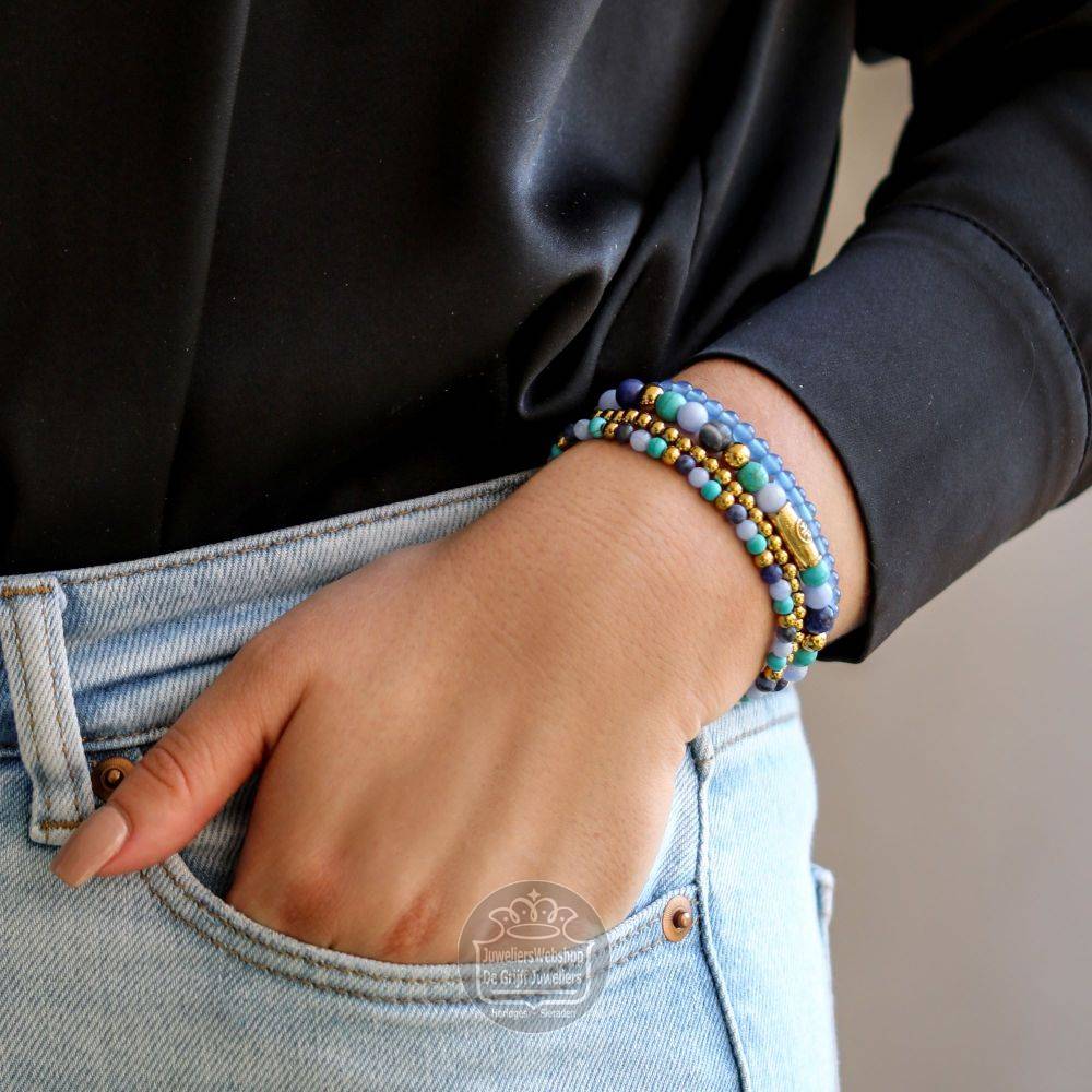 Rebel and Rose Winter Blues RR-40055-G-S Armband 16,5cm - Afbeelding 3