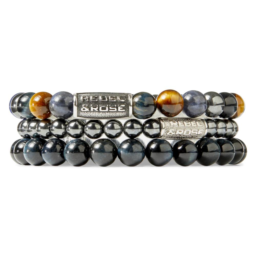Rebel and Rose Grey Silver Shine DV RR-6DV02-S-L Armband 19cm - Afbeelding 4