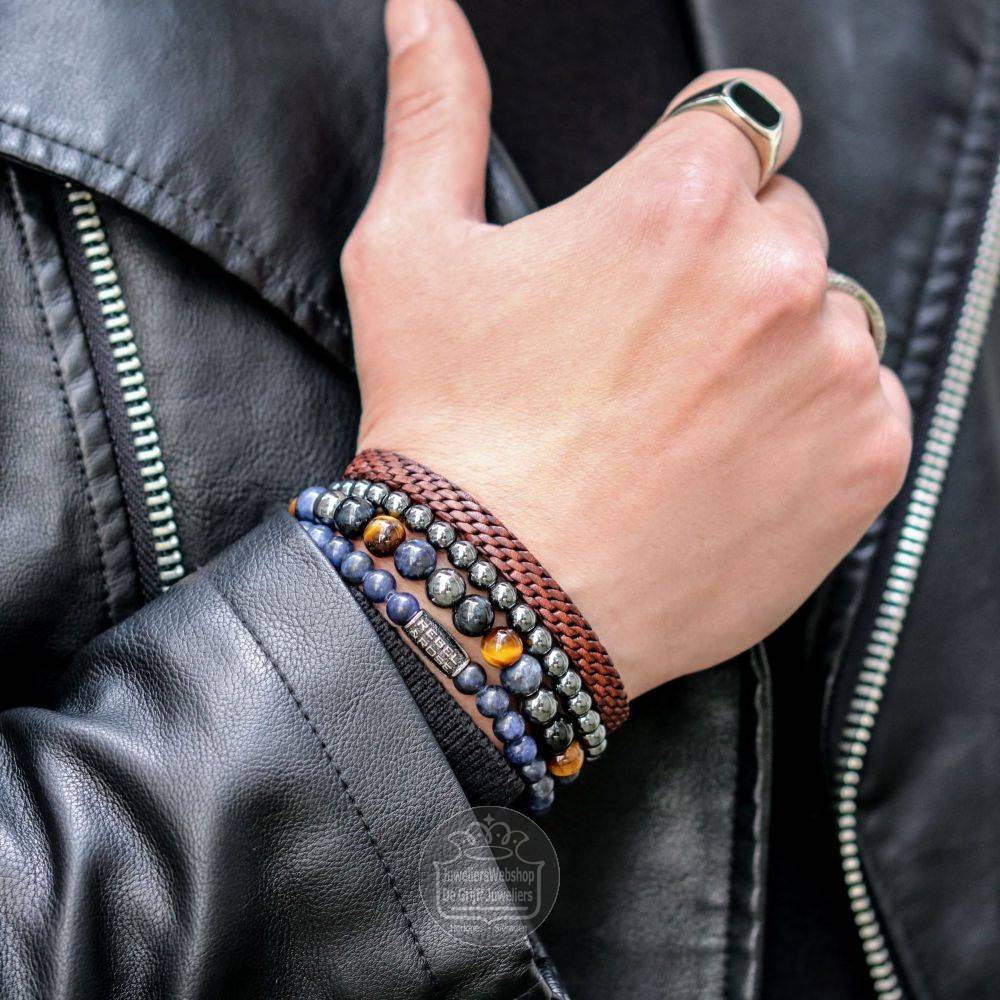 Rebel and Rose Grey Silver Shine DV RR-6DV02-S-L Armband 19cm - Afbeelding 3