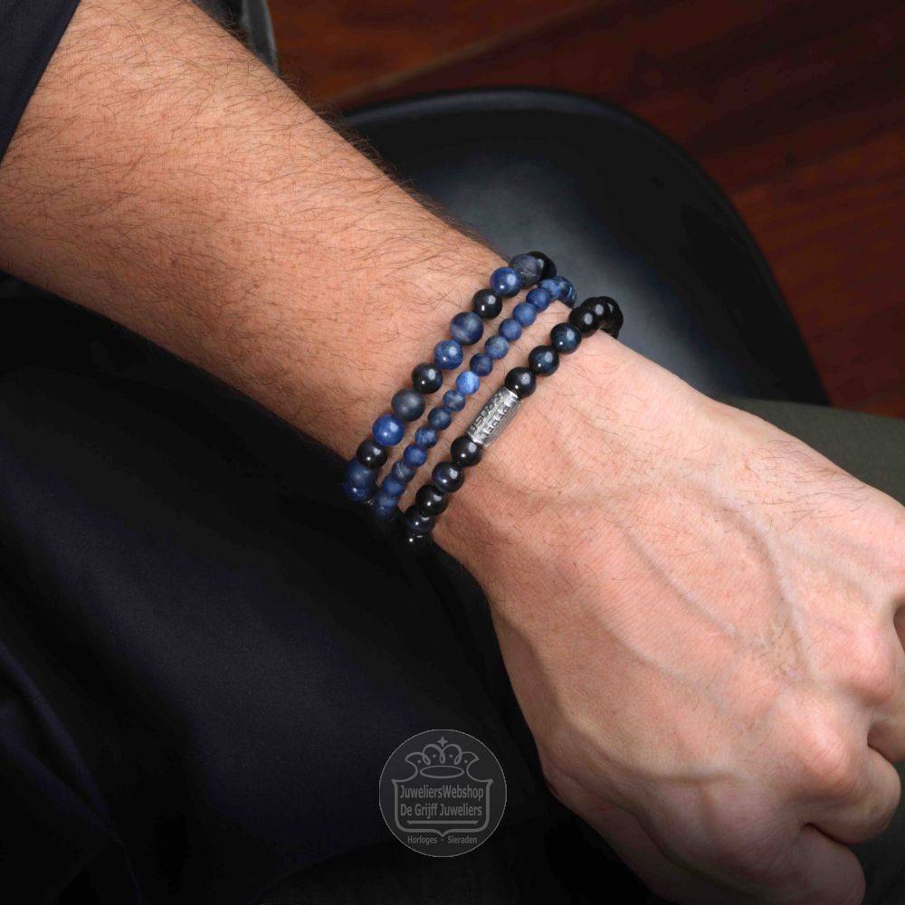 Rebel and Rose Blue Rocks RR-80045-S-M Armband 8mm Blauw 17,5cm - Afbeelding 5