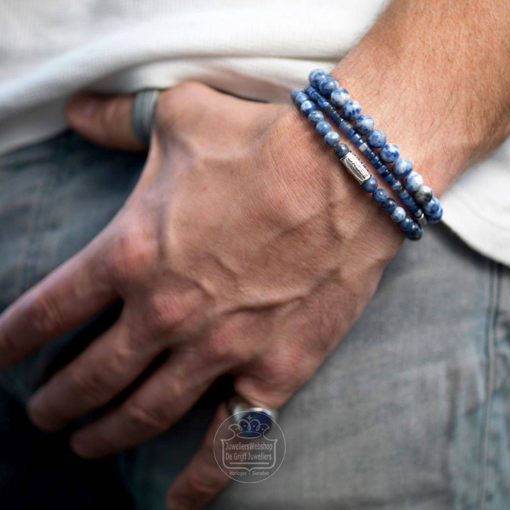 Rebel and Rose Dutch Delfts Blue RR-80079-S-L Armband 8mm 19cm - Afbeelding 5