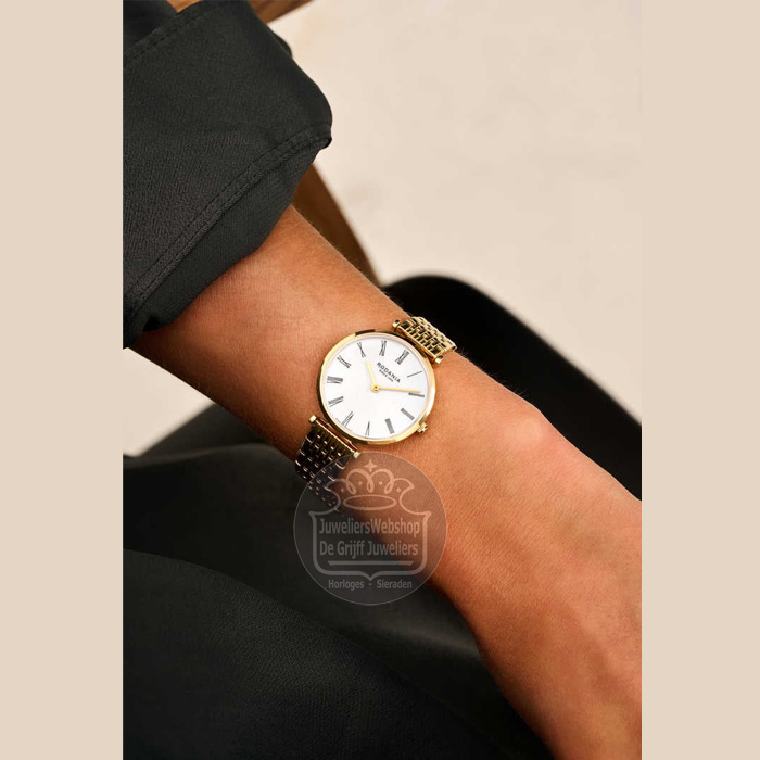 Rodania Lugano Classic Dameshorloge R14025 Gold Plated - Afbeelding 5