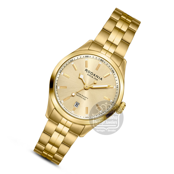 Rodania Verbier Dameshorloge R17038 Gold Plated - Afbeelding 3