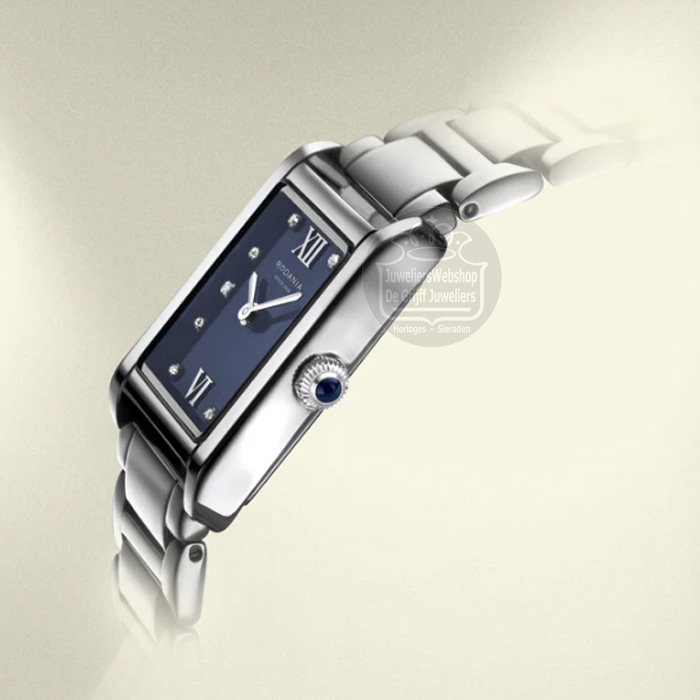 Rodania Lausanne Sparkles Dameshorloge R27015 Blauw - Afbeelding 4