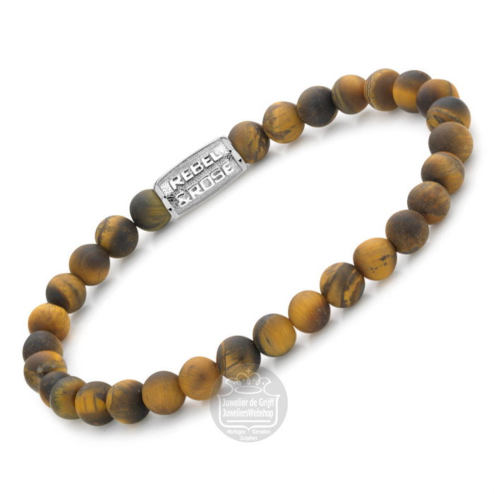 Rebel and Rose Matt Tiger Lily RR-60083-S-L Armband 6mm 19cm - Afbeelding 2