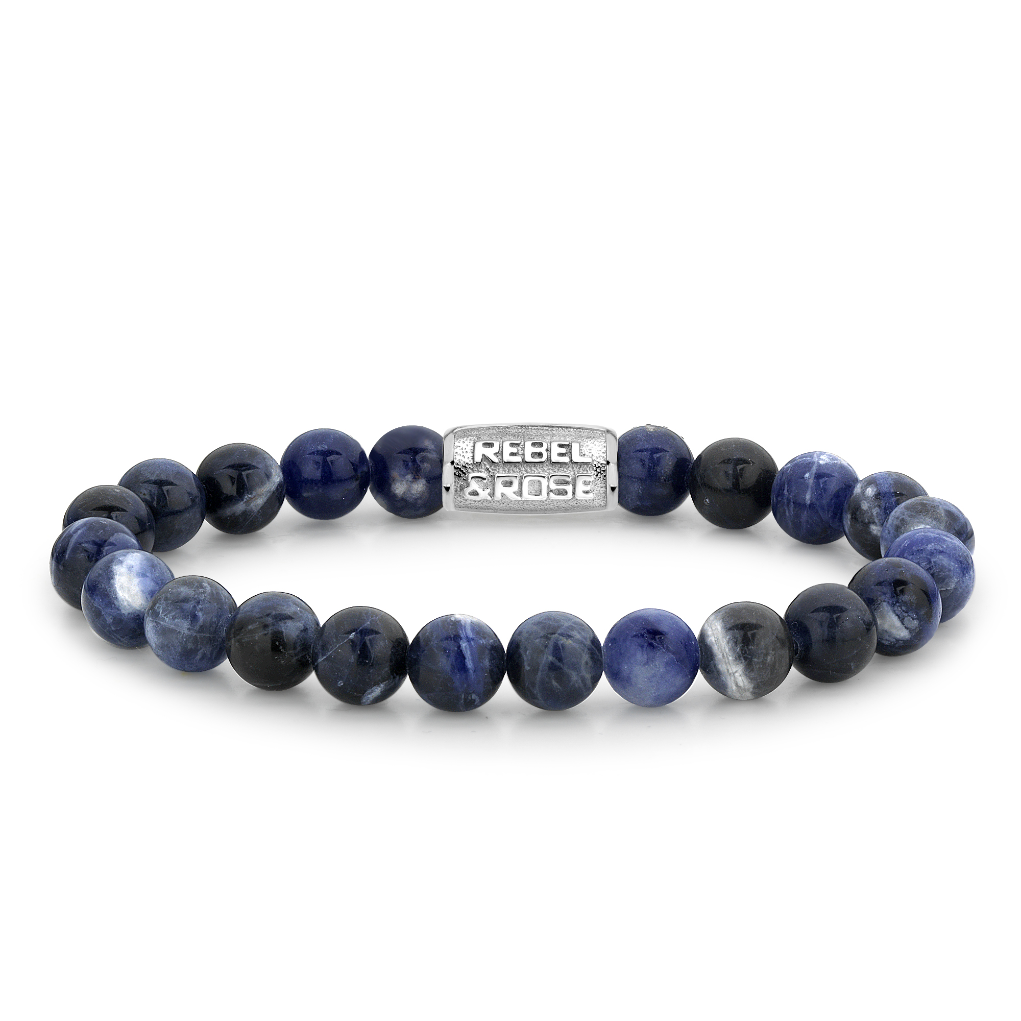 Rebel and Rose Midnight Blue RR-80010-S-M Armband 8mm Blauw 17.5cm
