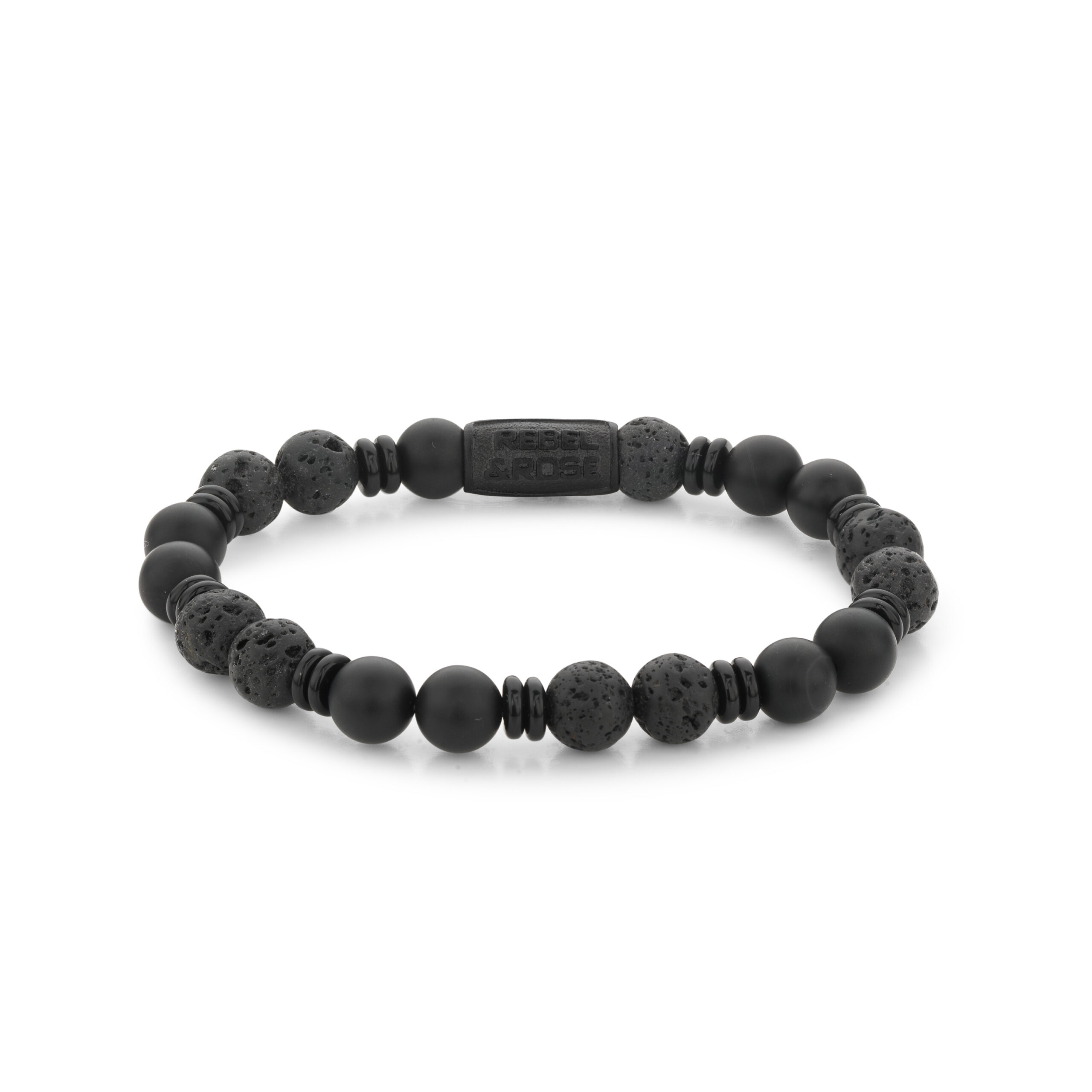 Rebel and Rose Variations Black RR-80093-B-M Armband 8mm 17,5cm