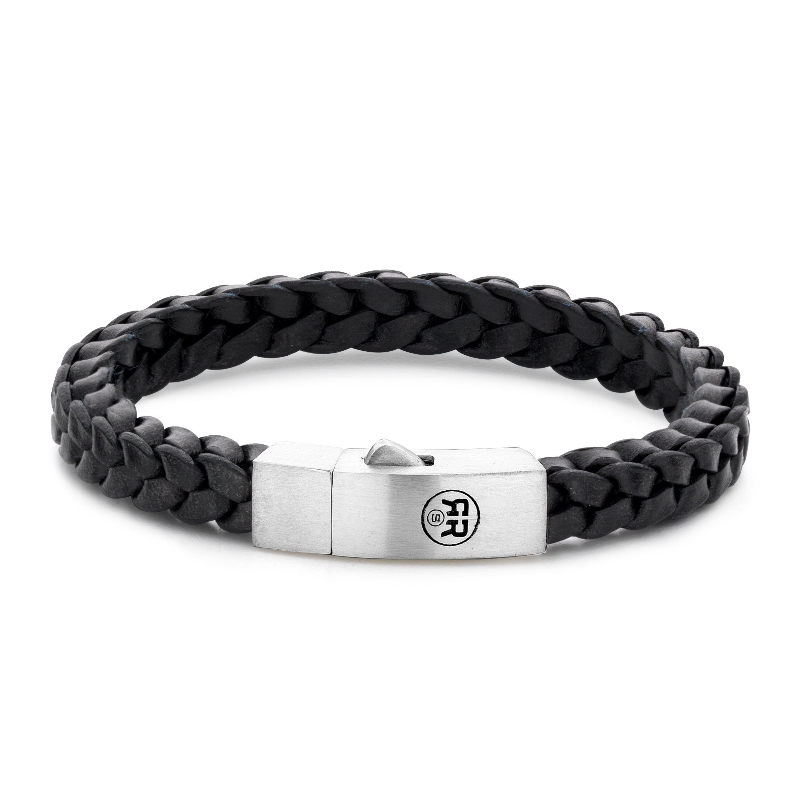 Rebel and Rose Braided Square 925 Black RR-L0081-S-M Armband 17,5cm