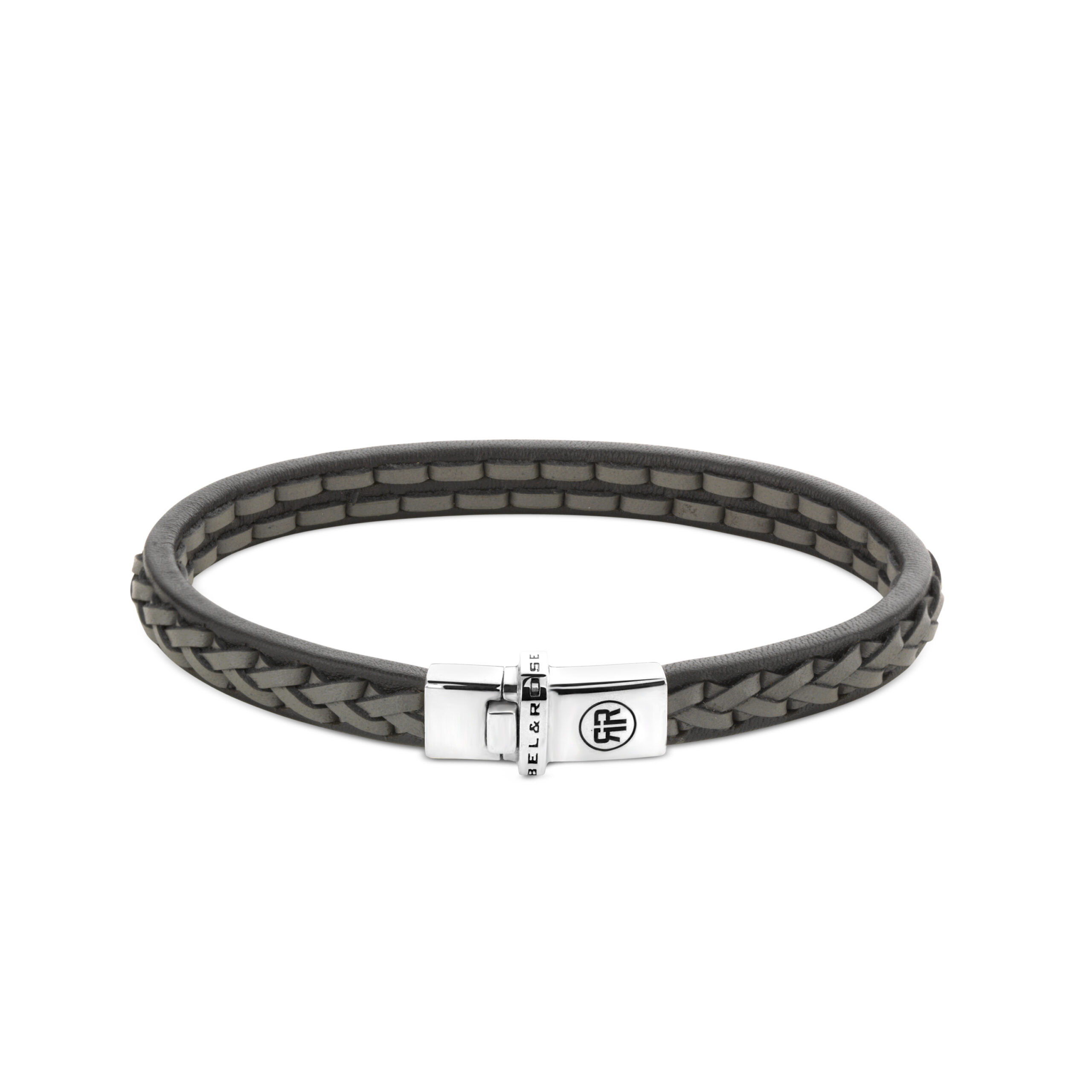 Rebel and Rose Single Stranded Black Grey RR-L0144-S-M Armband 17,5cm