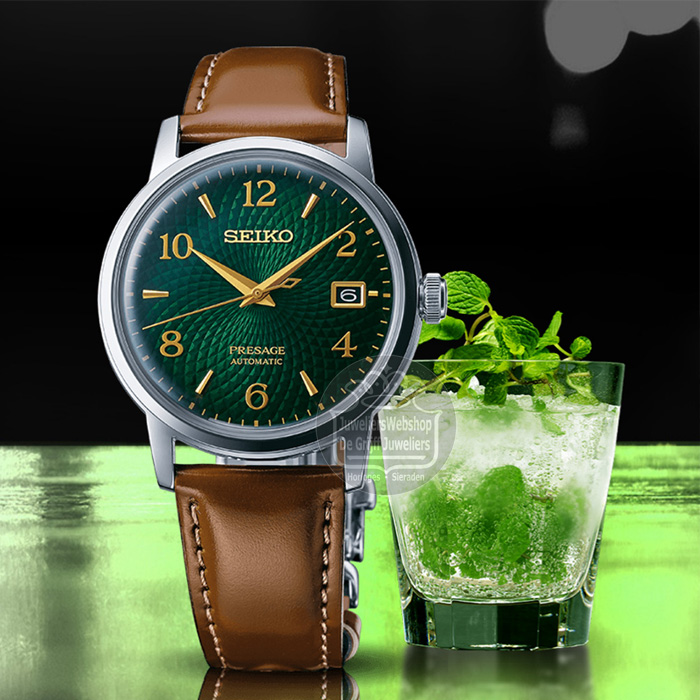 Seiko Presage SRPE45J1 Horloge Groen - Afbeelding 4