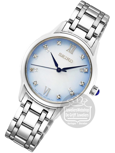 Seiko SRZ539P1 Dameshorloge Blauw Diamonds - Afbeelding 3