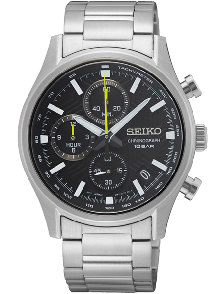 Seiko SSB419P1 horloge Chronograaf Zwart