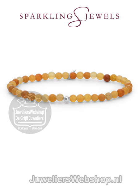Sparkling Jewels Additional Red Aventurine Saturn 4mm Armband SB-GEM28-ADD-4MM - Afbeelding 4