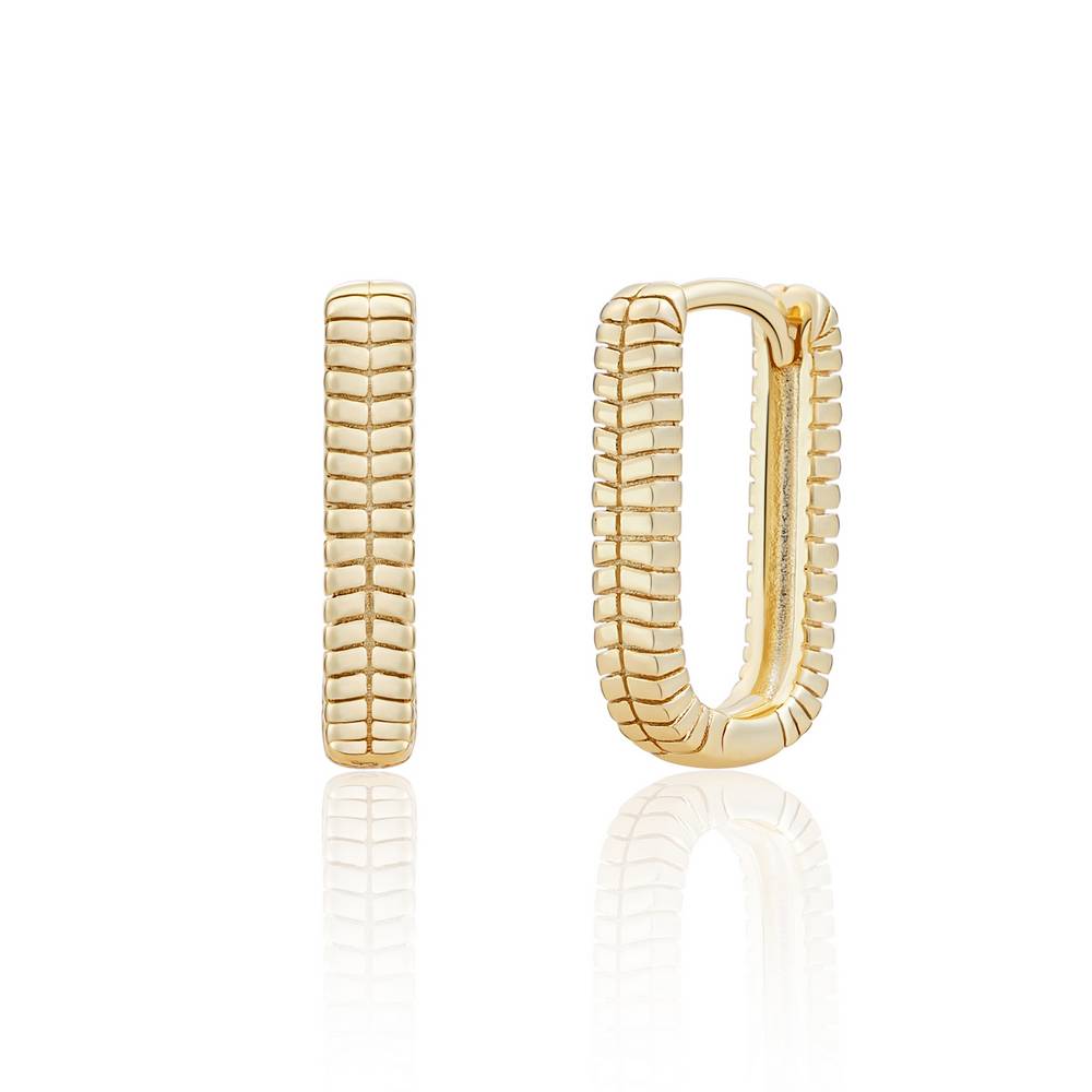 Sparkling Jewels Square Creolen verguld Huggies EAG25