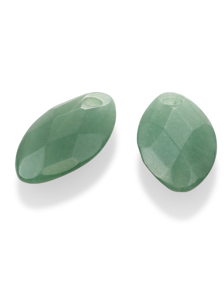 Sparkling Jewels Eardrops Earring Editions Facet Green Aventurine Ear Leaf EAGEM29-FCLF-S