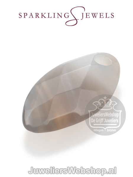 Sparkling Jewels Hanger Leaf Editions Facet Grey Agate PENGEM31-FCT-S - Afbeelding 2