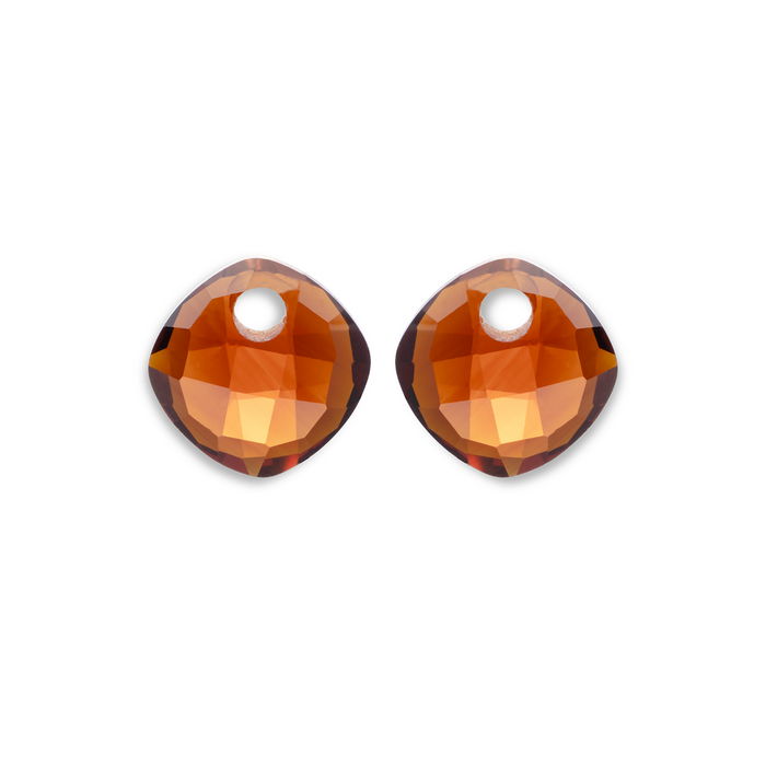 Sparkling Jewels Eardrops Citrine Quartz Cushion Cut EAGEM38-CC