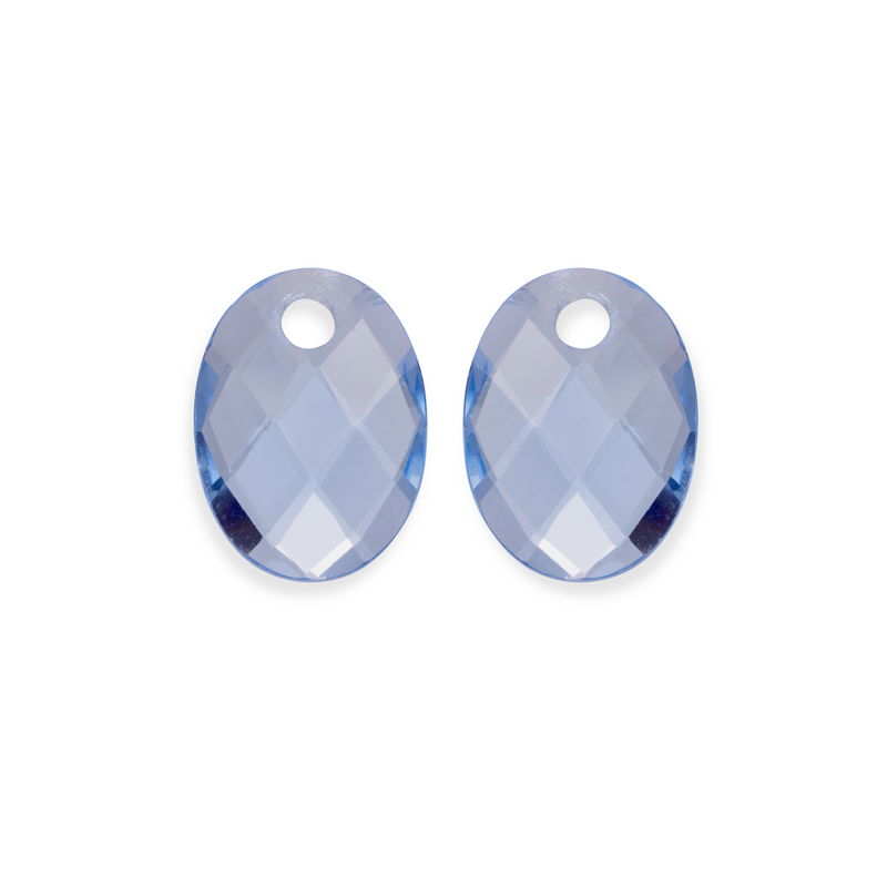Sparkling Jewels Eardrops Aquamarine Quartz Medium Oval EAGEM56-MO