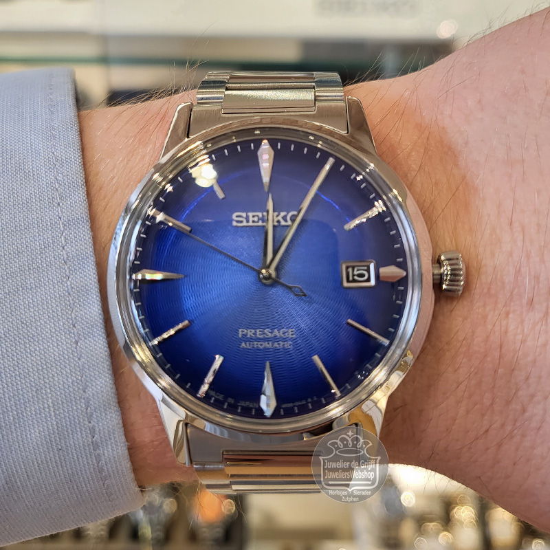 Seiko Presage SRPJ13J1 Horloge Blauw - Afbeelding 4