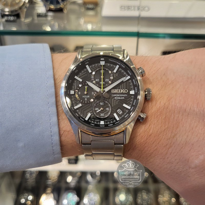 Seiko SSB419P1 horloge Chronograaf Zwart - Afbeelding 4