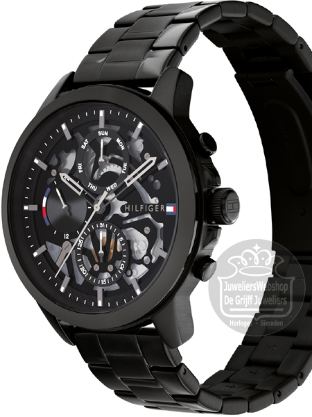 Tommy Hilfiger Horloge TH1710478 Henry Multi-Functie Zwart - Afbeelding 3
