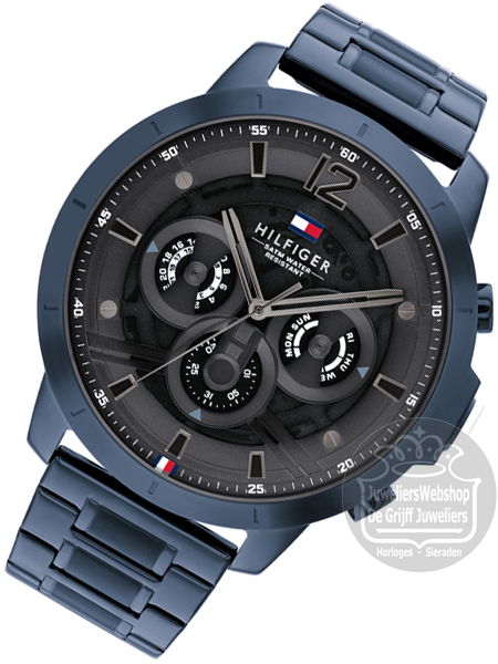 Tommy Hilfiger Horloge TH1710493 Luca Multi-Date Blauw - Afbeelding 5
