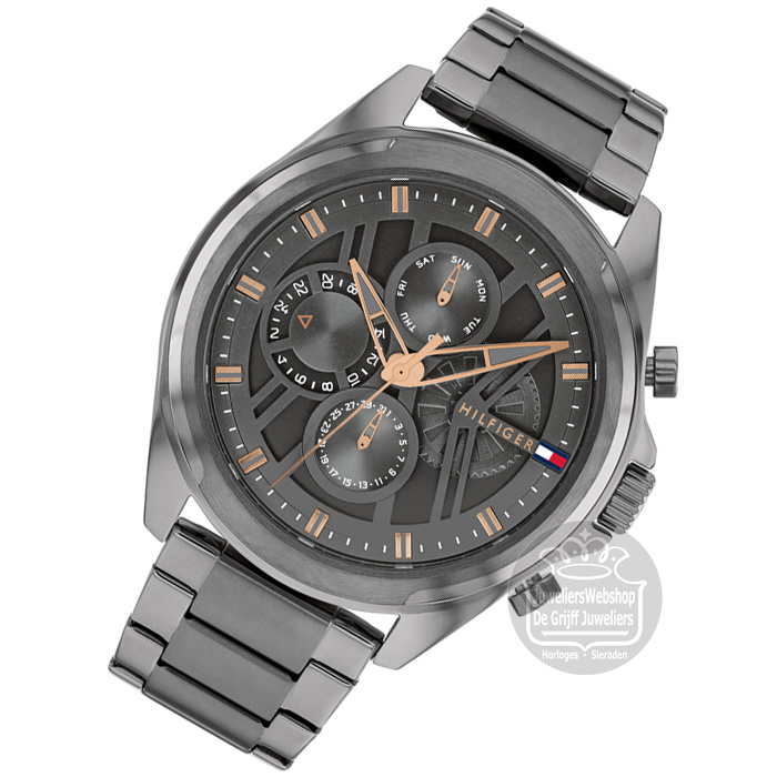 Tommy Hilfiger Horloge TH1710657 Jax Multi-Functie Grijs - Afbeelding 5