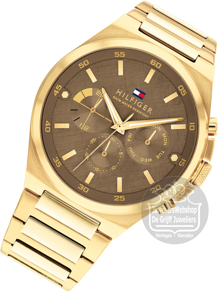 Tommy Hilfiger Horloge TH1792090 Dexter Multi-Functie Goud - Afbeelding 5