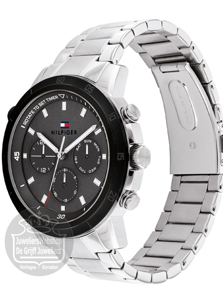 Tommy Hilfiger Horloge TH1792106 Troy Multi-Date Zwart - Afbeelding 3
