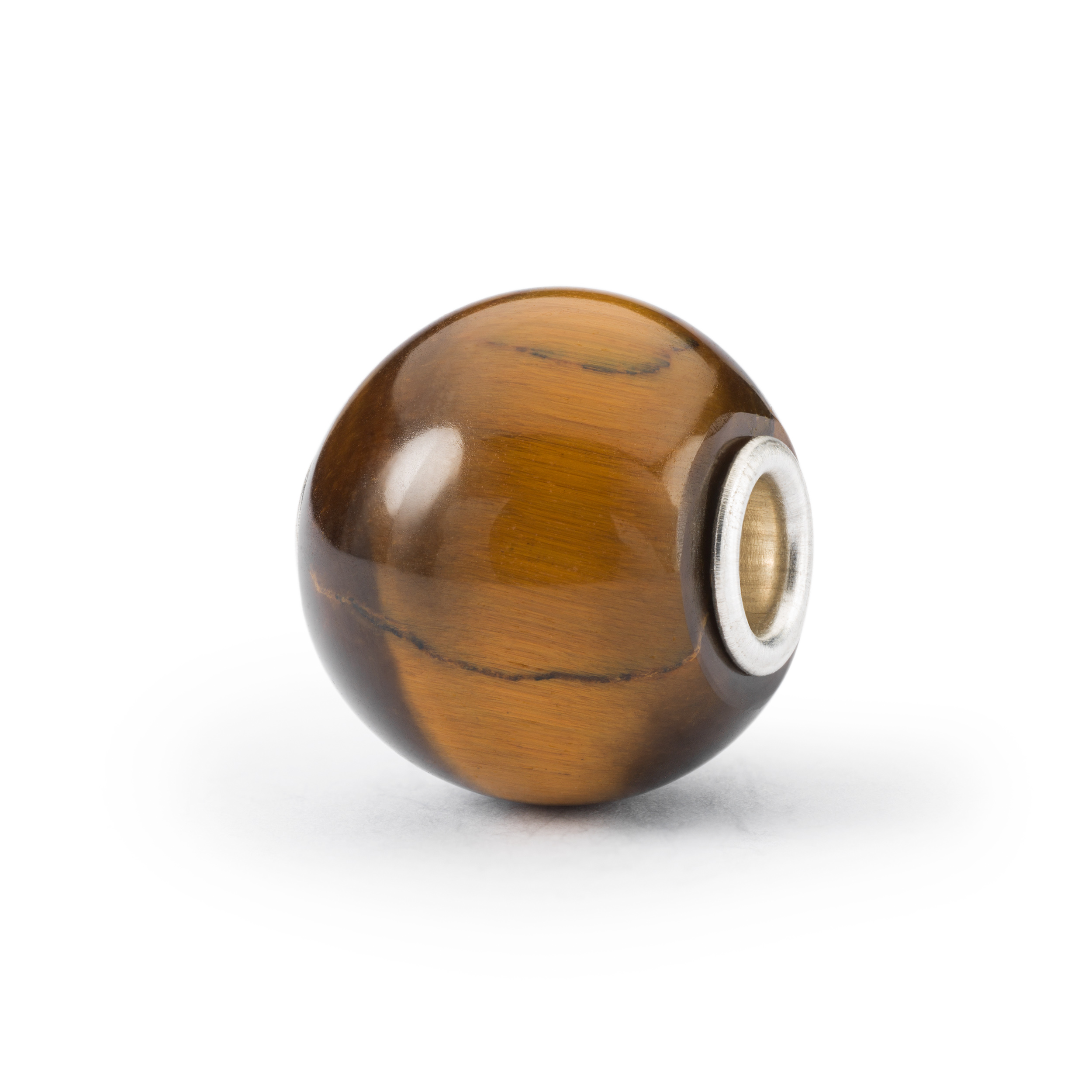 Trollbeads kraal TSTBE-10017 Jumbo Rond Geel Tijgeroog