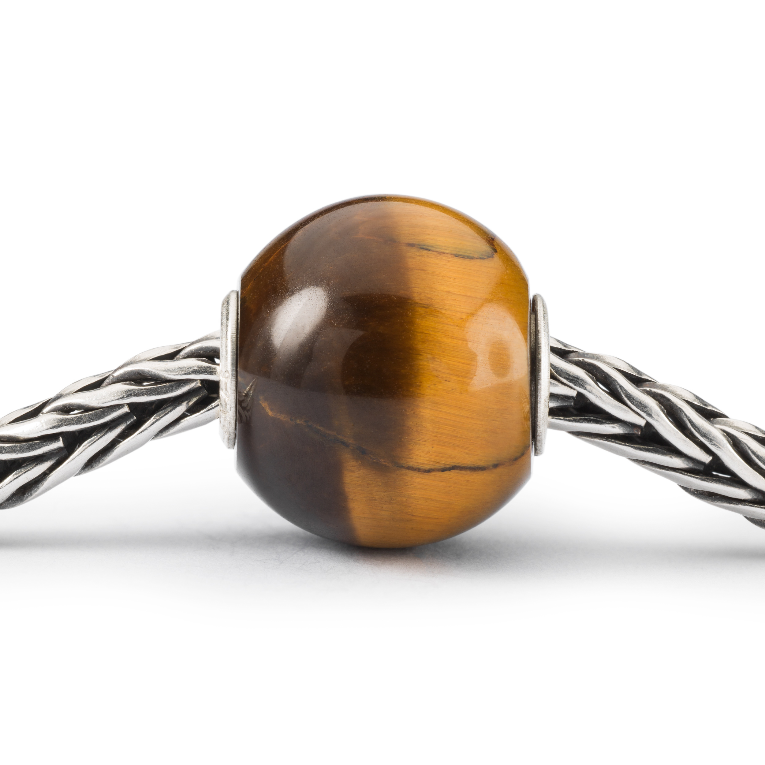Trollbeads kraal TSTBE-10017 Jumbo Rond Geel Tijgeroog - Afbeelding 2
