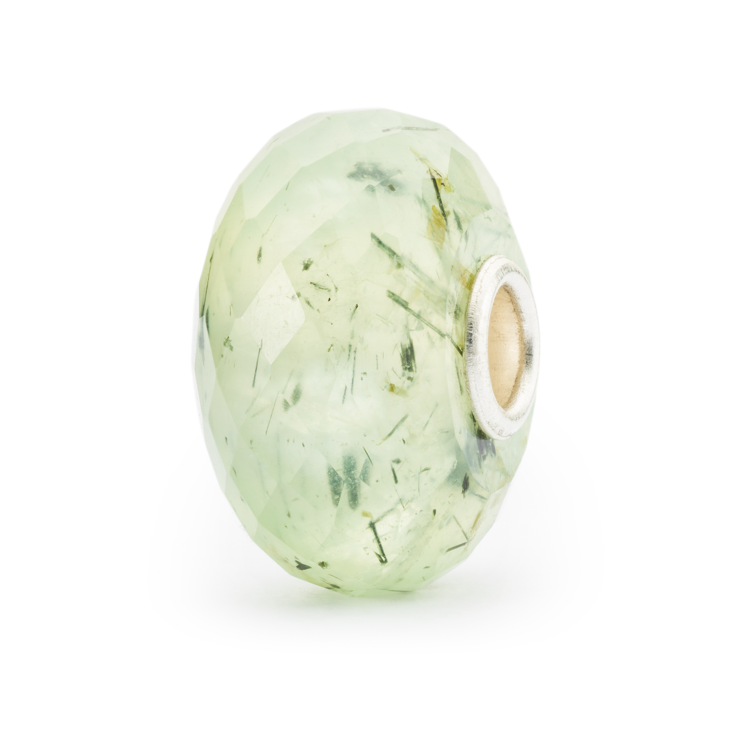 Trollbeads kraal TSTBE-20041 Prehniet met Getourmalineerde kwarts