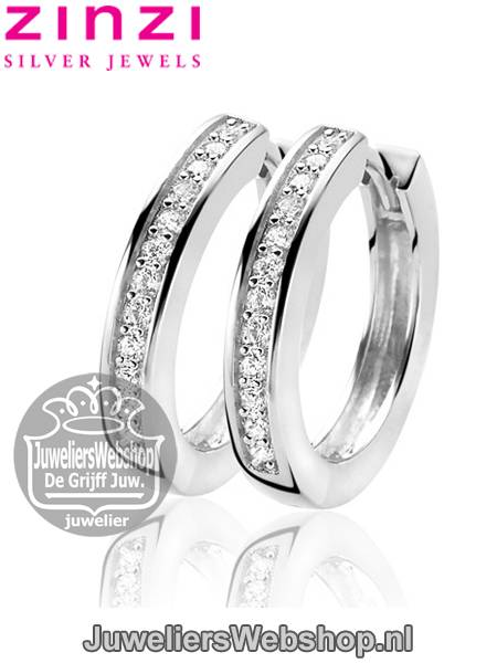 Zinzi Creolen ZIO190Z Zilver Zirkonia - Afbeelding 2