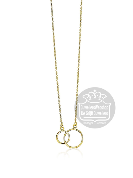 Zinzi Gold Collier ZGC115 Goud Cirkels - Afbeelding 3