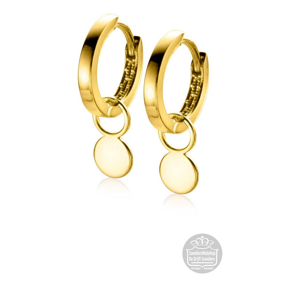 Zinzi Gold ZGCH388 Oorbedels Goud Rond - Afbeelding 2