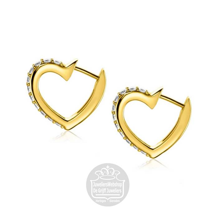 Zinzi Creolen ZIO2195Y verguld Zirconia - Afbeelding 3