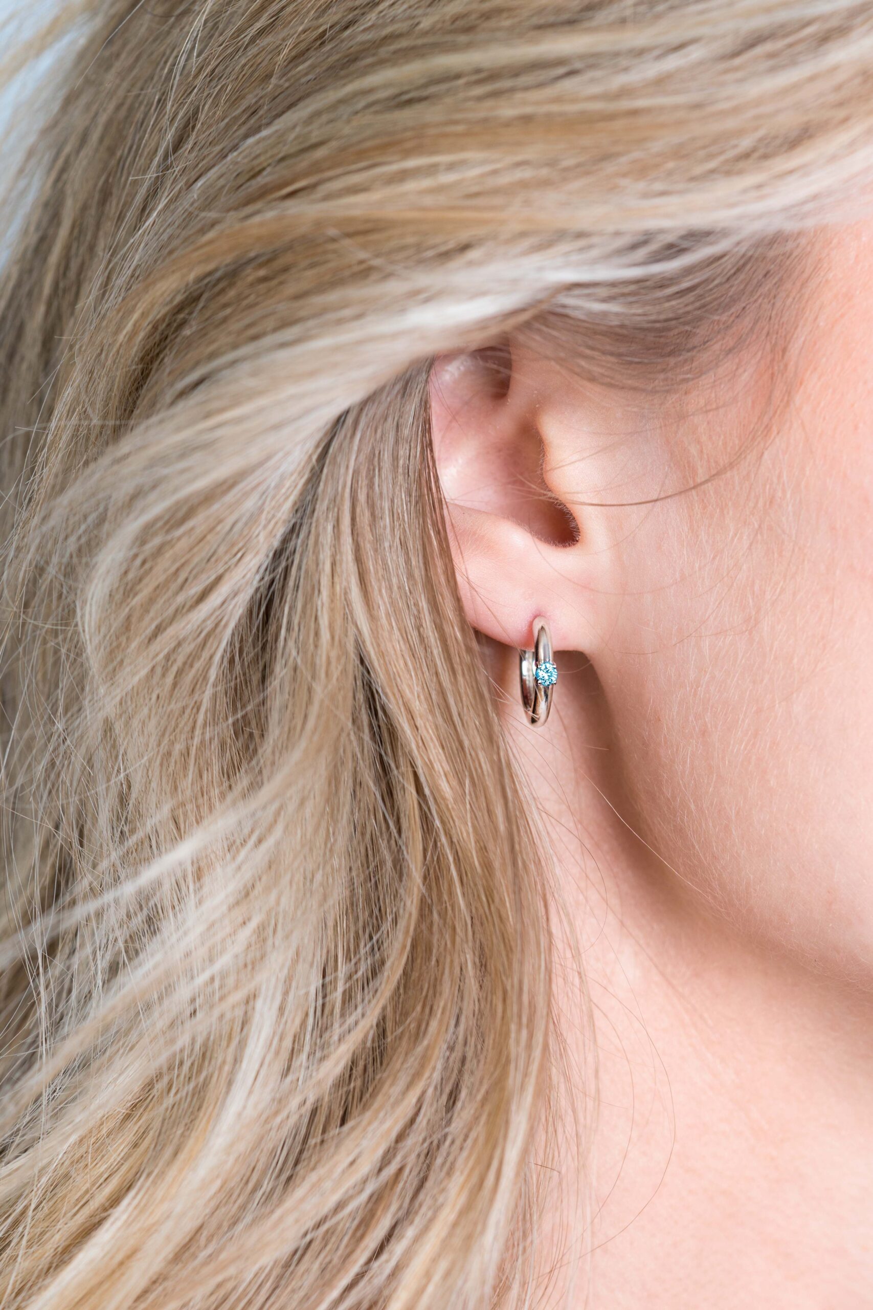 Zinzi Creolen ZIO2224B Zilver Zirconia - Afbeelding 2