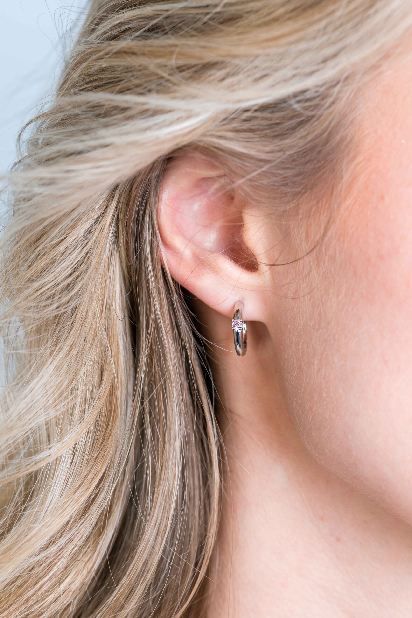 Zinzi Creolen ZIO2224R Zilver Zirconia - Afbeelding 2
