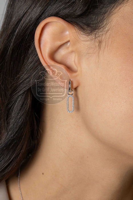 Zinzi Creoolhanger ZICH2506 Ovaal Zirconia - Afbeelding 3