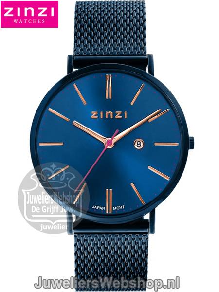 Zinzi horloge ZIW414M Retro Blauw - Afbeelding 4