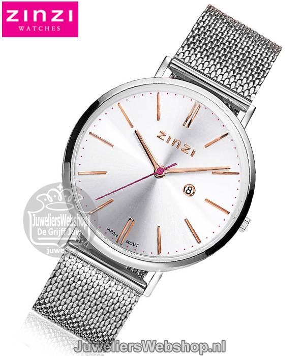Zinzi horloge ZIW412M Retro Silver Rose - Afbeelding 2