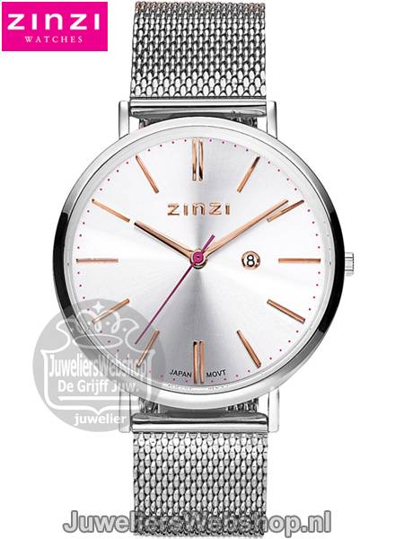Zinzi horloge ZIW412M Retro Silver Rose - Afbeelding 4