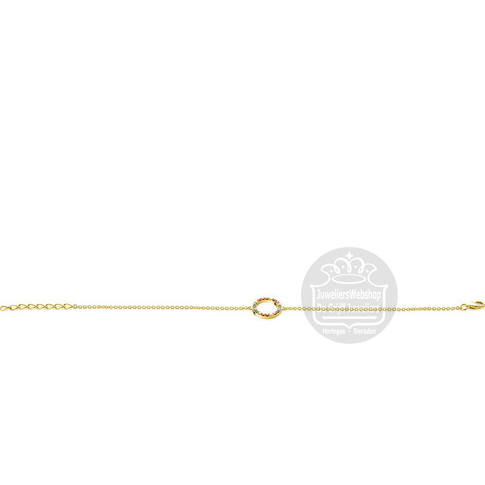 Zinzi Armband ZIA2170 Verguld Circel Zirconia Regenboog - Afbeelding 3