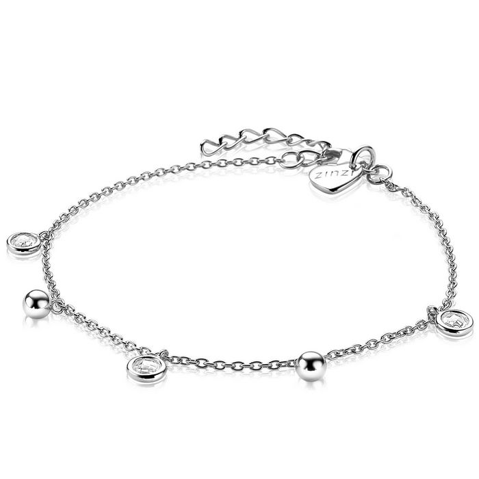 Zinzi Armband ZIA2192 Zilver Bolletjes Zirconia