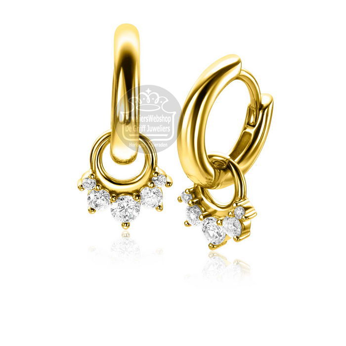 Zinzi Creoolhanger ZICH2632Y Zirkonia verguld - Afbeelding 3